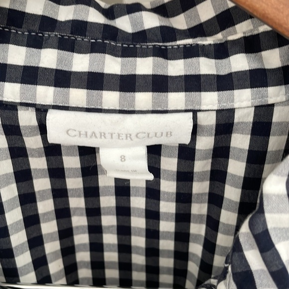 Gingham Ruffled-Hem Dress, Created for Macy's. High low hem. Excellent Pre~Loved - Picture 7 of 12